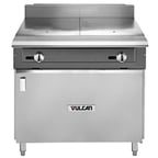 image of Vulcan V236HB 36" Gas Heavy Duty Range w/ (2) Hot Tops, Cabinet Base, 60.000 BTU