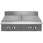 image of Vulcan V2FT36 36" Gas Heavy Duty Range w/ (2) French Tops, Modular Base, 50.000 BTU