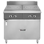 image of Vulcan V2FT36B 36" Gas Heavy Duty Range w/ (2) French Tops, (1) Cabinet Base, 50.000 BTU
