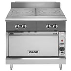 image of Vulcan V2FT36C 36" Gas Heavy Duty Range w/ (2) French Tops, (1) Convection Oven, 82.000 BTU