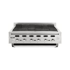 image of Vulcan VACB36 36" Countertop Heavy Duty Gas Radiant Charbroiler w/ (6) Burners, 102.000 BTU