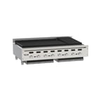 image of Vulcan VACB47 47" Countertop Heavy Duty Gas Radiant Charbroiler w/ (8) Burners, 136.000 BTU