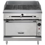 image of Vulcan VTC36C 36" Gas Heavy Duty Range w/ 36" Full Infrared Charbroiler, (1) Convection Oven, 98.000 BTU