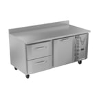 image of Victory VWRD67HC-2 67" 2-Section Worktop Refrigerator w/ 2 Drawers & 1 Door, 19 cu. ft.