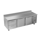 image of Victory VWRD93HC-2 93" 3-Section Worktop Refrigerator w/ 2 Drawers & 2 Doors, 29.7 cu. ft.