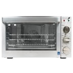 image of Waring WCO500X Single-Deck Half-Size Electric Convection Oven w/ Manual Controls, 4-Pan