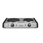 image of Waring WDB600 20" Electric Countertop Hotplate w/ (2) Solid Burners, Thermostatic Controls, 1.8 kW, 120v