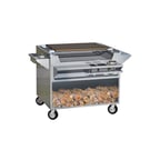 image of Wood Stone WS-SFB-34 34" Mt. St. Helens Wood Burning Charbroiler w/ Shallow-Box, 36" Deep