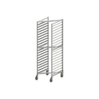 image of Winco ALZK-20BK 20 Pan Aluminum End Load Nesting Bun / Sheet Pan Rack w/ 3" Bottom Load Slides