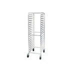 image of Winco AWRK-20, 20 Pan Aluminum Full-Height End Load Bun / Sheet Pan Rack, Assembled, 800 lb. Capacity