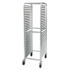 image of Winco AWRK-30, 30 Pan Aluminum Full Height End Load Bun / Sheet Pan Rack, Assembled, 800 lb. Capacity