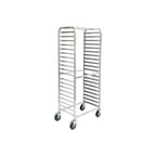 image of Winco AWRS-20BK 20 Pan Aluminum Mobile Side Load Bun / Sheet Pan Rack, Assembled, 650 lb. Capacity