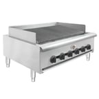 image of Wells HDCB-3630G 36" Countertop Heavy Duty Gas Radiant Charbroiler w/ (6) Burners, 120.000 BTU