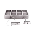 image of Wells MOD-400TDM/AFS 57" Electric Drop-In Hot Food Well Unit