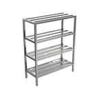 image of Winholt ALSCH-60-324-CM Channel Aluminum 3 Shelf Cooler & Backroom Shelving - 24" x 60" x 60"