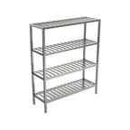 image of Winholt ALSTB-72-324-CM Aluminum 3 Shelf T-Bar Cooler & Backroom Shelving - 24" x 72" x 60"