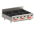 image of Wolf AHP636 36" Countertop Gas Hotplate with (6) Burners, Manual Controls, 180.000 BTU