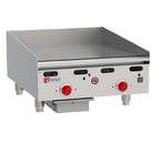 image of Wolf ASA24 24" Countertop Gas Griddle, Snap-Action Thermostat, 24" Deep, 54.000 BTU