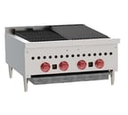 image of Wolf SCB25 25" Countertop Gas Radiant Charbroiler w/ (4) Burners, 58.000 BTU