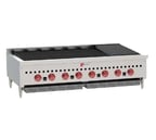 image of Wolf SCB47 46" Countertop Gas Radiant Charbroiler w/ (8) Burners, 116.000 BTU