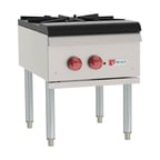 image of Wolf WSPR1 18" Gas Stock Pot Range w/ (1) Two Ring Burner, 110.000 BTU
