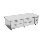 image of Beverage-Air WTRCS72HC-76 76" 4 Drawers Refrigerated Chef Base w/ Marine Edge, 14.5 cu. ft.