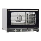 image of Cadco XAF-113 Single-Deck Electric Convection Oven w/ Digital Controls, Half-Size, Countertop
