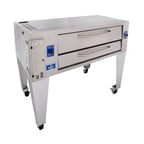 image of Bakers Pride Y-600 78" Gas Pizza Deck Oven, Single Deck