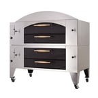image of Bakers Pride Y-602BL-DSP 78" Double Deck Gas Pizza Oven 