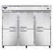 Continental Refrigerator 3RRFENSSHD 85" 3-Section Reach-In Refrigerator/Freezer Combo w/ 6 Half Solid Doors 1 image