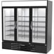 Beverage Air MMR72HC-1-B 75" Three Swing Glass Door Merchandiser Refrigerator in Black, 68.5 cu. ft. - Open box 1 image