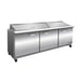 IKON ISP72M 72" Three Section Mega Top Sandwich/Salad Prep Table w/ 3 Solid Doors, 27 Pans, 18 cu. ft. - Open box 1 image