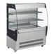 Adcraft BDVACM-200 36" Vertical Air Curtain Merchandiser, Stainless Steel, 2 Shelves, Glass Sides, 7 cu. ft. 1 image