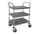 Advance Tabco UC-3-2433 Stainless Steel 3 Shelf Open Utility Cart w/ Shelf Size 24" x 33" 1 image