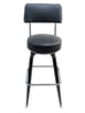 AAA Furniture Wholesale 104-24 BACK Bar Stool with Upholstered Seat & Back, Black 1 image