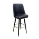 AAA Furniture Wholesale 104-24 BUCKET Bar Stool with Upholstered Bucket Seat, Black 1 image