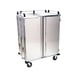 Alluserv ST2D2T32 Stainless Steel 32 Tray Stealth Meal Delivery Cart w/ 2 Compartments 1 image