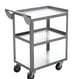 American Tables & Seating MET-UBC-1827SH 3 Shelf Stainless Steel Bus Cart - 27" x 18" x 34" 1 image