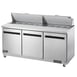 Arctic Air AMT72R 72" Three Section Mega Top Sandwich & Salad Prep Table w/ 3 Doors, 27 Pans 2 image