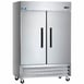 Arctic Air AR49 54" Two Section Reach-In Refrigerator w/ 2 Solid Door, Bottom Mounted, Stainless Steel, 49 cu. ft. 3 image