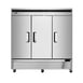 Atosa USA MBF8508GR 81" Three Section Reach-In Refrigerator w/ 3 Solid Door, Bottom Mount, Stainless Steel, 68 cu. ft. 1 image