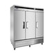 Atosa USA MBF8508GR 81" Three Section Reach-In Refrigerator w/ 3 Solid Door, Bottom Mount, Stainless Steel, 68 cu. ft. 2 image