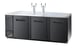 Blue Air BDD90-4B-HC 90" 3 Door 2 Tower Keg Cooler, (4) 1/2 Barrel, Black 1 image