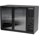 Beverage Air BB48HC-1-FG-B 48" 2 Section Black Back Bar Cooler with Glass Door 1 image