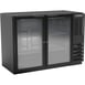Beverage Air BB48HC-1-FG-B 48" 2 Section Black Back Bar Cooler with Glass Door 2 image