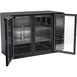 Beverage Air BB48HC-1-FG-B 48" 2 Section Black Back Bar Cooler with Glass Door 3 image