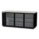 Beverage Air BB78HC-1-FG-B 79" 3 Section Black Back Bar Refrigerator with Glass Door 1 image