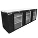 Beverage Air BB94HC-1-G-B 95" Three Section Back Bar Cooler with Glass Door, 37.82 cu. ft. 2 image