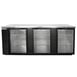 Beverage Air BB94HC-1-G-B 95" Three Section Back Bar Cooler with Glass Door, 37.82 cu. ft. 3 image