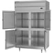 Beverage Air PF2HC-1AHS 52" Two Section Reach-In Freezer w/ 4 Half Solid Doors, Aluminum Interior, 45 cu. ft. 4 image